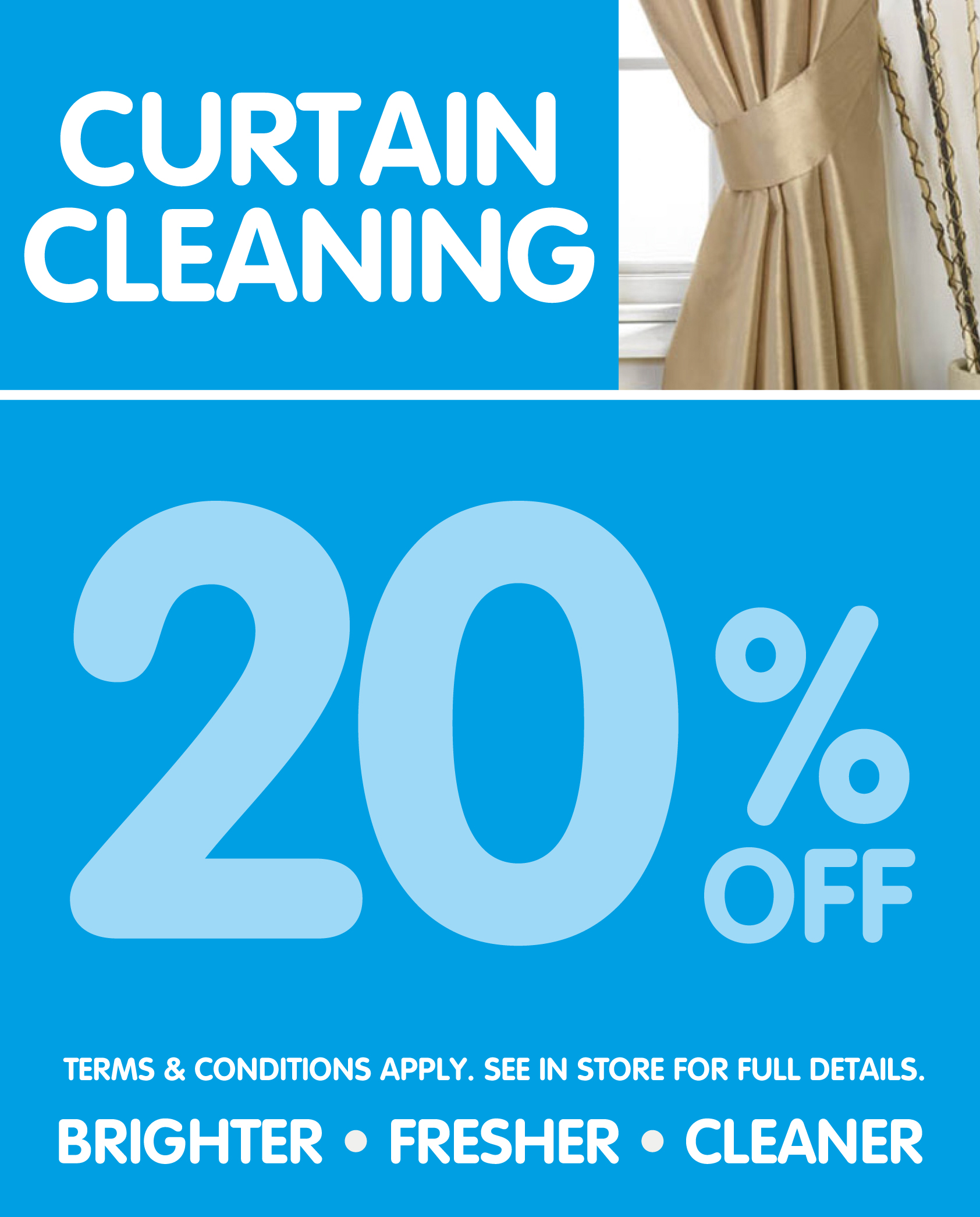 20% off cutain cleaning
