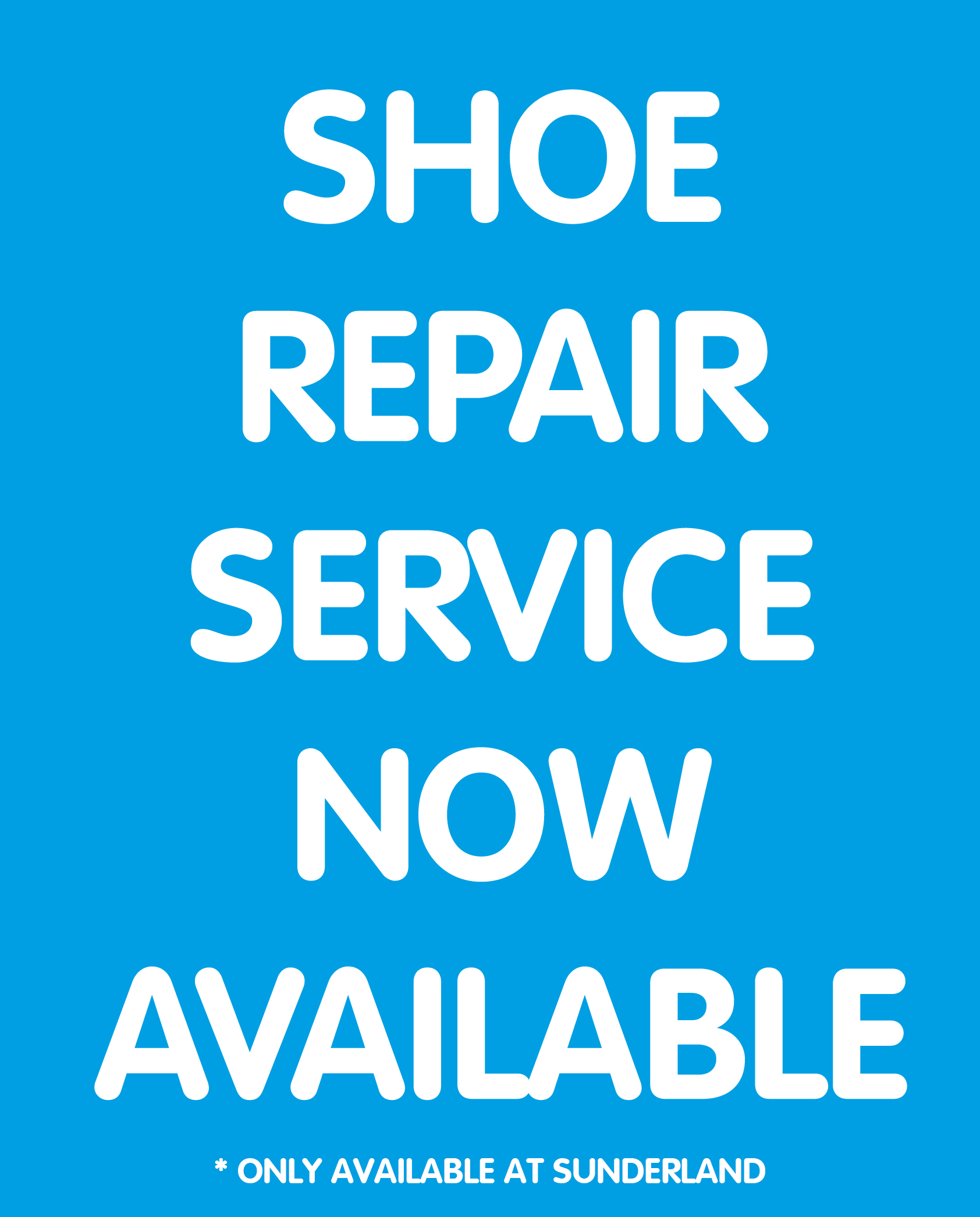 Shoe repair service available